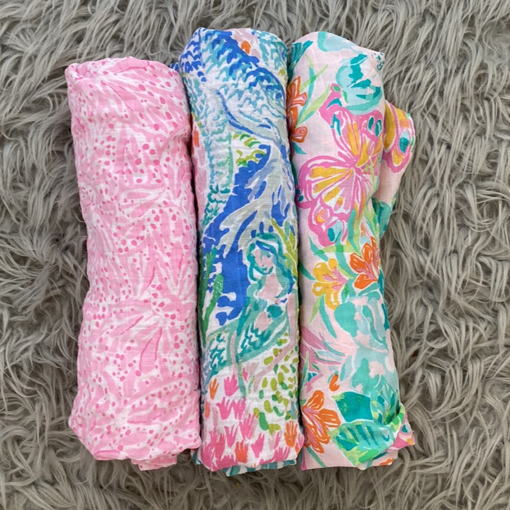 Lilly Pulitzer Swaddles 3 pack